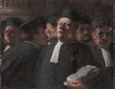 La Sala de los Pasos Perdidos en el Palacio de Justicia de Honoré Daumier