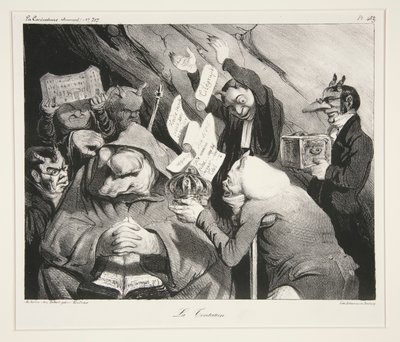 La Tentación. (Tentación.), pl. 453 de la revista La Caricatura no. 217 de Honoré Daumier