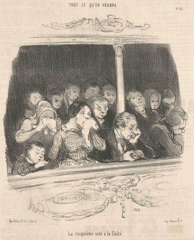 El quinto acto en la alegría de Honoré Daumier