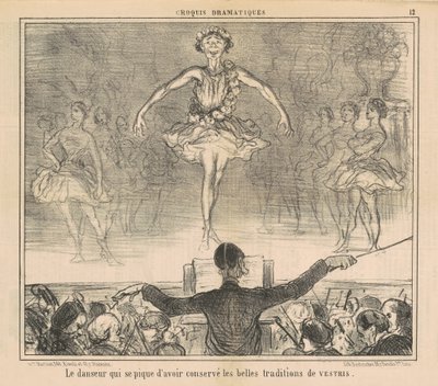 El bailarín que se jacta de haber conservado de Honoré Daumier