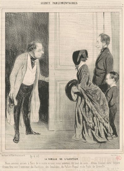 La familia del elector de Honoré Daumier