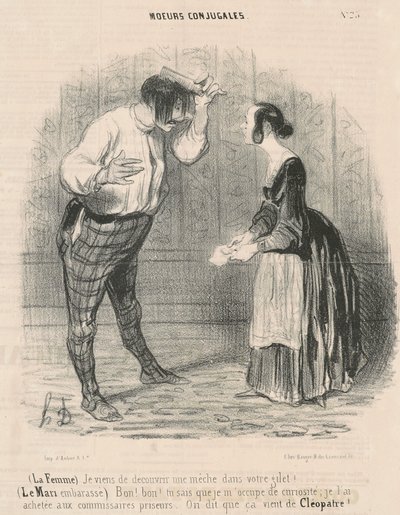 La mujer. Acabo de descubrir una mecha de Honoré Daumier