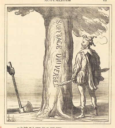 El hacha que lo cortará aún no está templada de Honoré Daumier