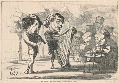 El arpa, instrumento celestial de Honoré Daumier