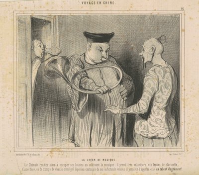 La lección de música de Honoré Daumier