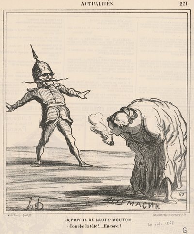 El juego del salto de oveja de Honoré Daumier