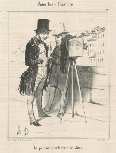 La paciencia es la virtud de los asnos de Honoré Daumier