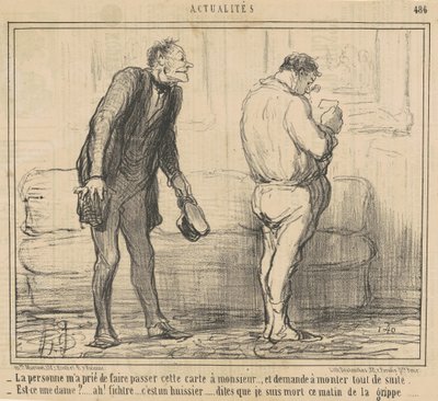 La persona... pide subir de inmediato... de Honoré Daumier