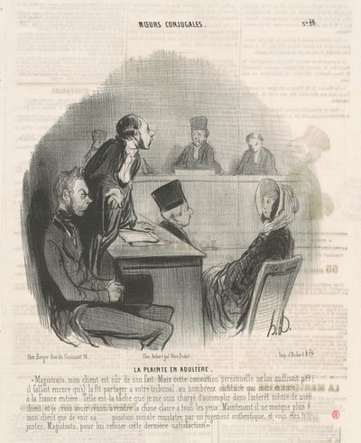 La queja por adulterio de Honoré Daumier
