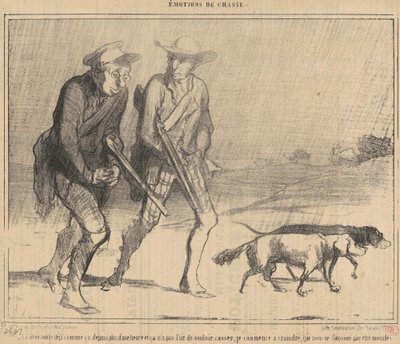 La lluvia cae así desde... de Honoré Daumier