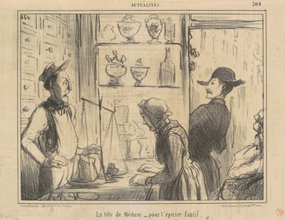 La cabeza de Medusa para el tendero culpable de Honoré Daumier