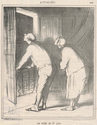 La víspera del 13 de junio de Honoré Daumier