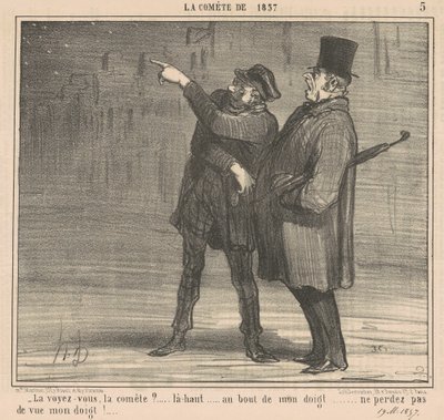¿Ves el cometa?... Allá arriba... de Honoré Daumier