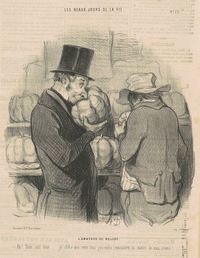 El aficionado a los melones de Honoré Daumier