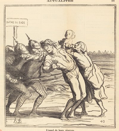 La llamada de sus reservas de Honoré Daumier