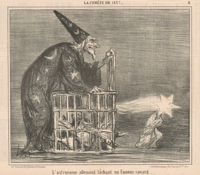 El astrónomo alemán soltando un... Pato de Honoré Daumier