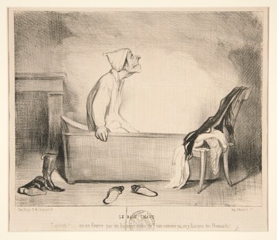 El Baño Caliente. ¡Mierda santa! de Honoré Daumier
