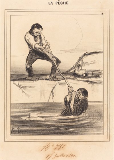 Le Barbillon entraine... de Honoré Daumier