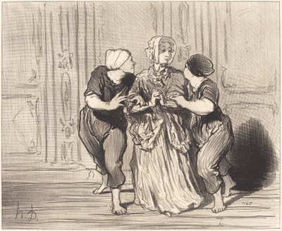 El bello sexo en la escuela de natación de Honoré Daumier