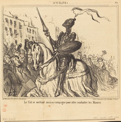Le Cid se mettant aussi en campagne... de Honoré Daumier