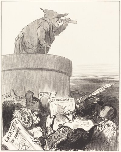 Le Constitutionnel contemplando el horizonte político de Honoré Daumier
