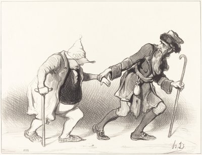 Le Constitutionnel y el judío errante de Honoré Daumier