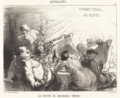 El festín de Baltazar-Véron de Honoré Daumier