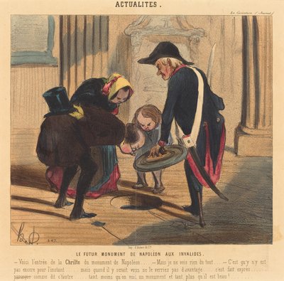 El futuro monumento de Napoleón en los Inválidos de Honoré Daumier