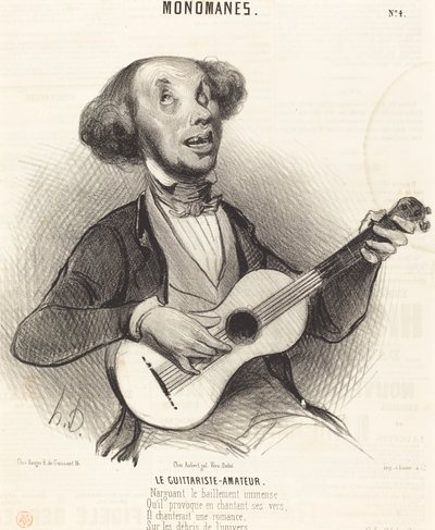 El Guitarrista Aficionado de Honoré Daumier