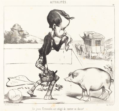 ¡Le Jeune Estancelin es obligado a regresar a clase! de Honoré Daumier