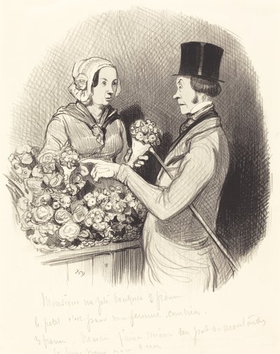 El día en que hay que mostrarse galante de Honoré Daumier