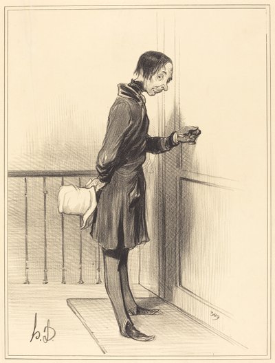 El mendigo a domicilio de Honoré Daumier