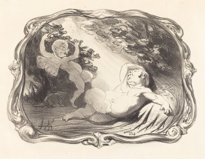El Sueño de Endymion-Berryer de Honoré Daumier