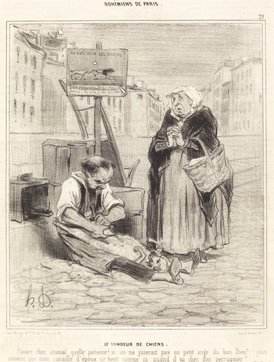 El esquilador de perros de Honoré Daumier
