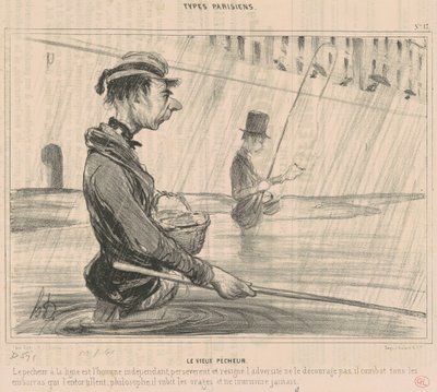 El viejo pescador de Honoré Daumier