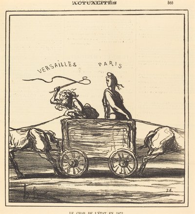El carro del estado en 1871 de Honoré Daumier