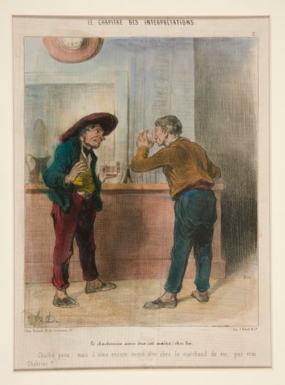 Al carbonero le gusta estar (es amo) en casa, del Capítulo de las Interpretaciones de Honoré Daumier