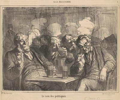 El rincón de los políticos de Honoré Daumier