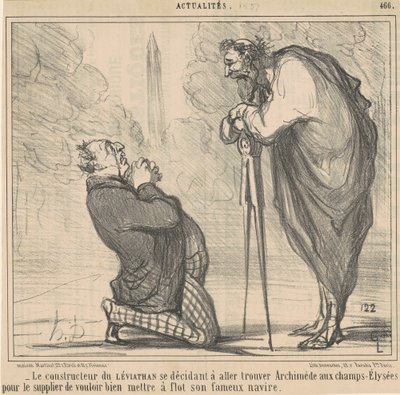 El constructor del Leviatán decidiéndose... de Honoré Daumier