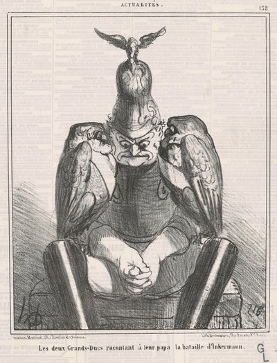 Los dos grandes duques contando... Inkermann de Honoré Daumier