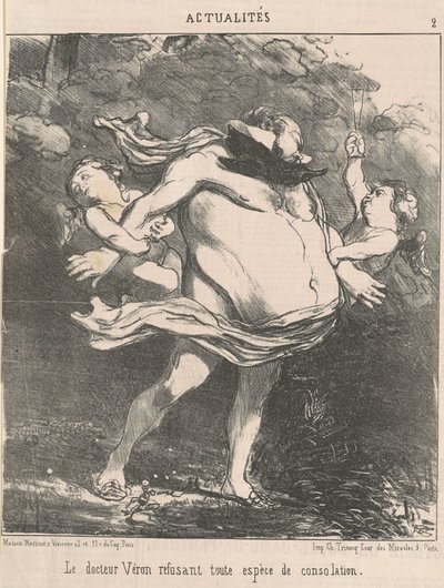 El doctor Véron rechazando... consuelo de Honoré Daumier