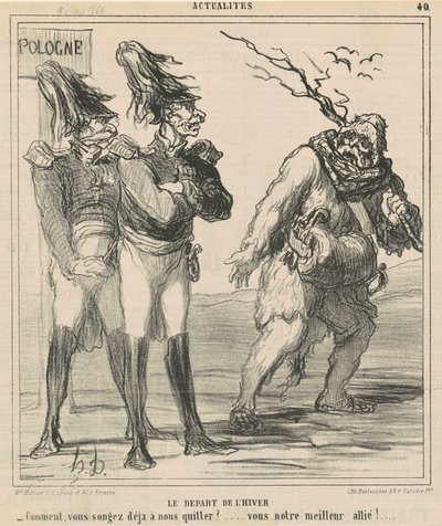 La partida del invierno de Honoré Daumier