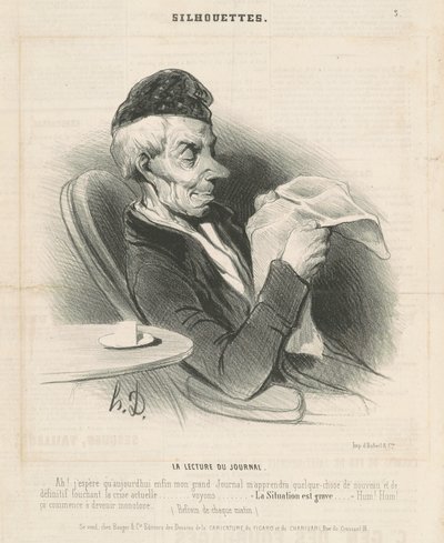 La lectura del periódico de Honoré Daumier