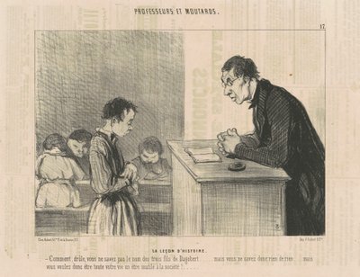 La lección de historia de Honoré Daumier