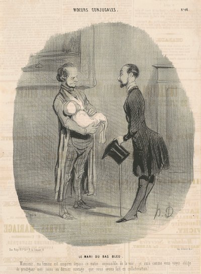 El marido del bas-bleu... de Honoré Daumier