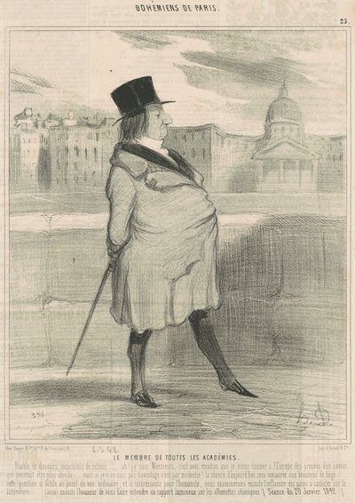 El miembro de todas las academias de Honoré Daumier