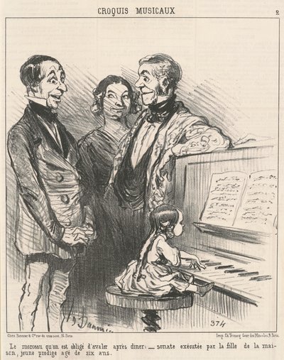 El trozo que uno está obligado a tragar... de Honoré Daumier