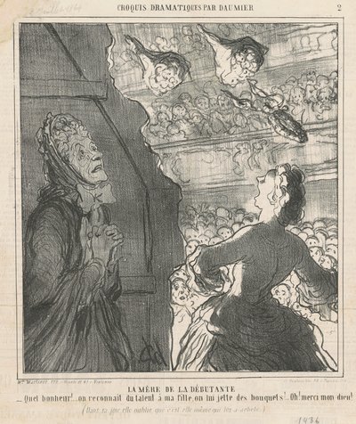 La madre de la debutante de Honoré Daumier