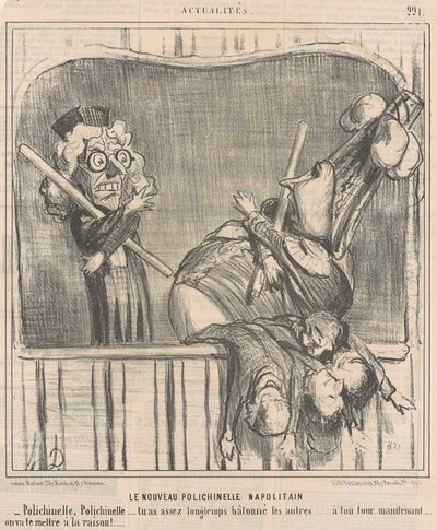 El nuevo polichinela napolitano de Honoré Daumier