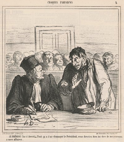 El acusado de Honoré Daumier